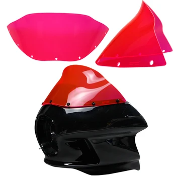 Розово предно стъкло PMMA за Harley FLHR Dyna FXD Softail W / FXRP FXRT обтекатели
