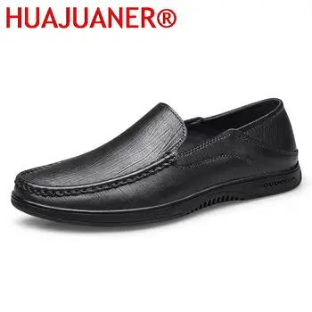 Мъжки обувки от естествена кожа Висококачествени ежедневни обувки Мъжки дизайнерски обувки Zapatos De Hombre Slip-On Луксозни мокасини Марка мъжки обувки