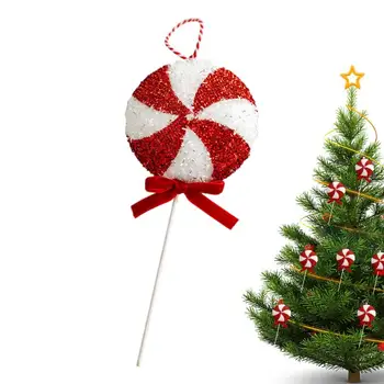 Candy тръстика коледно дърво декорации кадифе сладко коледно дърво бонбони тръстика орнаменти Коледа бонбони тръстика орнаменти за дома