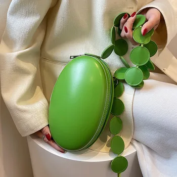 Нова овална мода рамо чанта яйце форма презрамка жените Crossbody пратеник чанти дами чантата женски кръг чанта