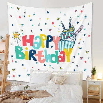 Рожден ден гоблен за дома Ins стена висящи стая бохемски декор парти фон кърпа гоблени естетически постелки за пикник одеяло
