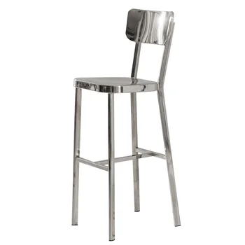 XL Четка стол с висок крак Бар от неръждаема стомана Маса за хранене и стол Кафене Рецепция Висока табуретка