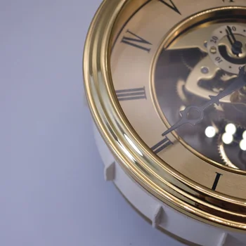 дизайн стена кухня изтъркан шик аксесоари стена часовник ретро злато таблица часовници метал прозрачно движение Reloj декоративни W