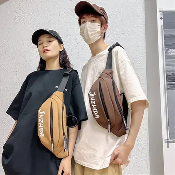 INS гърдите чанта Мъжки японски случайни Crossbody малка чанта минималистичен работно облекло едно рамо чанта Дамски спортен телефон Waistpack