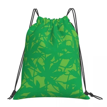 Be Green раници мода преносими шнур чанти шнур пакет джоб спортна чанта BookBag за мъж жена училище