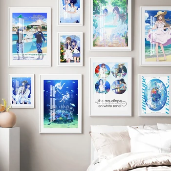 Aquatope на бял пясък аниме печат изкуство плакат японски карикатура манга характер модерен платно живопис стена картина Otaku декор