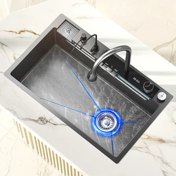 Feiyu водопад 304 Мивка от неръждаема стомана Кухненска и битова мивка за миене на съдове Нано релефно сгъстяване