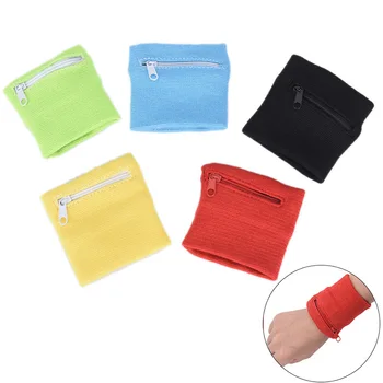 Sport монета портмонета китката портфейл торбичка ръка лента чанта за MP3 ключ карта съхранение чанта случай маншет sweatband жените чанта