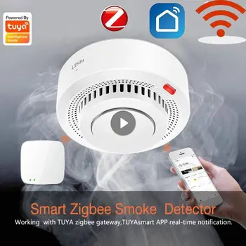 Tuya WiFi / Zigbee Аларма за дим Противопожарна защита Детектор за дим Комбинация Пожароизвестяване Система за домашна сигурност APP Дистанционно управление