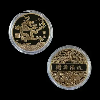 2024 Година на дракона възпоменателна монета Китайски зодиак сувенир предизвикателство монети лунен календар колекция изкуство занаятчийски подарък