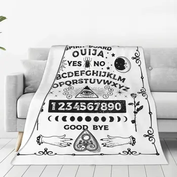Spirit Ouija Board Одеяло за окултизъм Velvet Summer Мистичен скелет Demon Eye Топло хвърляне одеяла за легла Покривки за легла за кола