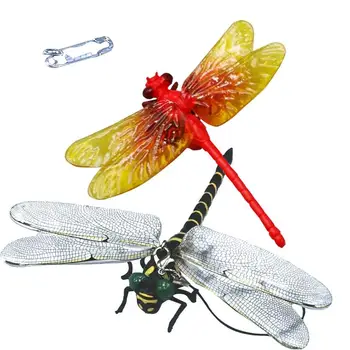 3D Dragonfly Stakes Yard Art High Simulation Dragonfly Insect Model Mosquitoes Repellent For Outdoor Garden Farm Lawn Decor
