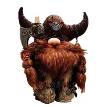 Viking Gnomes Изящни и издръжливи викингски воини Gnome кукла сладък и забавен ръчно изработен градински декор открит смола статуя декор