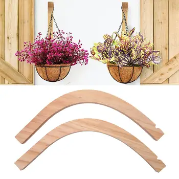  дървени куки за стена, закачалки за растения на закрито, монтирани на стена куки за растения за висящи растения, цветна скоба, куки за вятърни камбанки