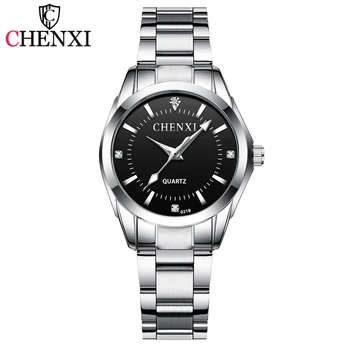 CHENXI Нова дама часовник стомана лента жени мода кристал кварцов часовник жените китката часовници женски рокля часовник relogio feminino