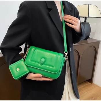 Eagle Head Crossbody чанта 2023 Най-новата чанта за подмишници с монетна чанта Дизайнер Мода Твърда квадратна чанта за рамо Trend Commuter