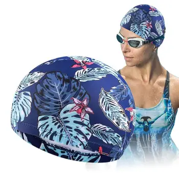 Шапка за плуване за мъже Еластичност Дишаща шапка за плуване за жени Ваканция аксесоар Шапка за плуване за мъже жени момичета за плажно плуване