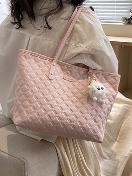 Нова модна тенденция чанти PU кожа голям капацитет Commuter единична чанта за рамо прости ежедневни сто леки кофи чанти