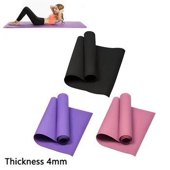 173cm EVA йога постелки против хлъзгане одеяло 4MM дебел PVC гимнастически спорт здраве губят тегло фитнес упражнение подложка жени спорт йога мат