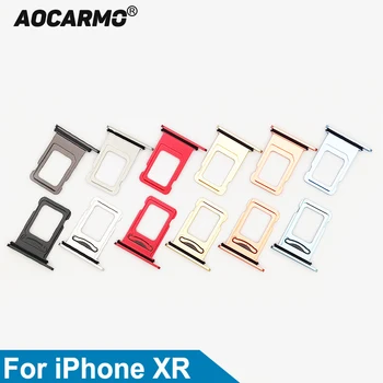 Aocarmo Единична двойна SIM карта Micro Holder Dual Sim карта тава слот за iPhone XR резервна част