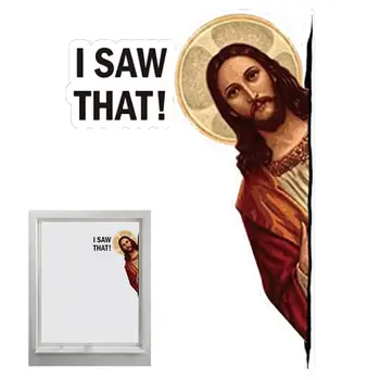 Исус видях, че стикер християнски стикери смешно естетически анти UV устойчиви на атмосферни влияния лесен за използване Исус кола стикери за телефон