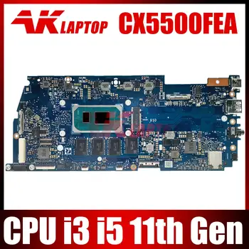 CX5500FEA Дънна платка за лаптоп За ASUS Chromebook Flip CX5 CX5500FEA-E60026 Дънна платка с i3-115G4 i5-1135G7 процесор 8GB RAM