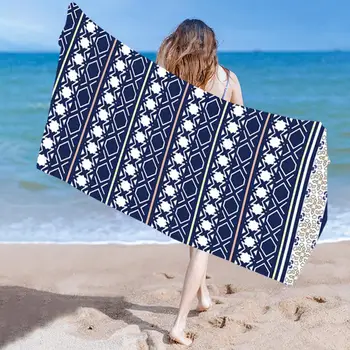 Универсална анти-избледняваща удобна докосване 150x75cm извънгабаритни абсорбиращи плажна кърпа одеяло за морски плаж кърпа кърпа за баня