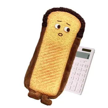 Zipper молив кутия карикатура хляб хляб молив случай торбичка симулация реална храна тема молив чанти преносим новост Kawaii училище