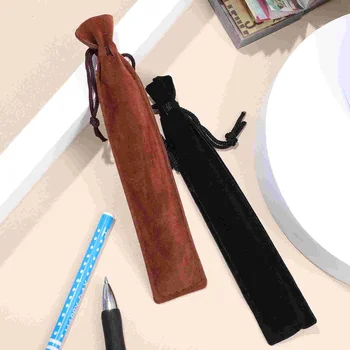 50 бр кадифе писалка торбичка шнур чанта единични държачи писалка опаковка ръкав канцеларски материали организатори за училище офис подаръчни чанти