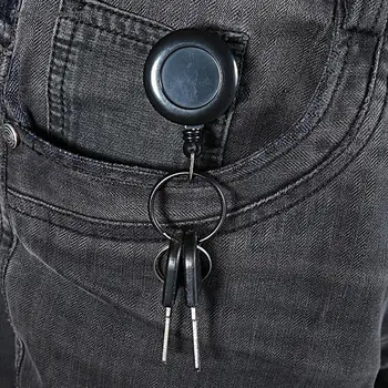 Прибиращ се Pull Badge Reel Държач за ремък Макари Откат колан Ключодържател Chain Clip