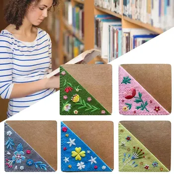 Цветя бродерия Pagination марка отметки за приятели елегантен филц ъгъл хартия книга клип обучение канцеларски материали студенти подарък