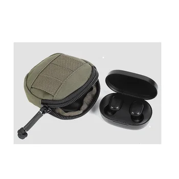 ISNUF Кръгла чанта за съхранение, подходяща за AirPods, безжичен калъф за слушалки, защита, OT06