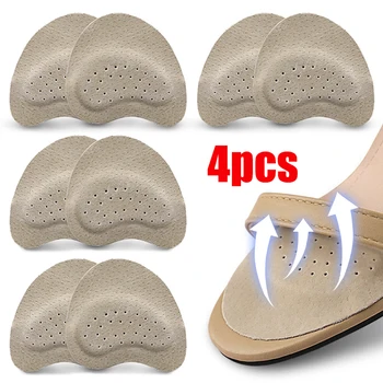 2/4pcs кожени подложки за предни крака за жени сандали високи токчета неплъзгащи се обувки стелки за обувки вмъкнете лепило против хлъзгане стикери