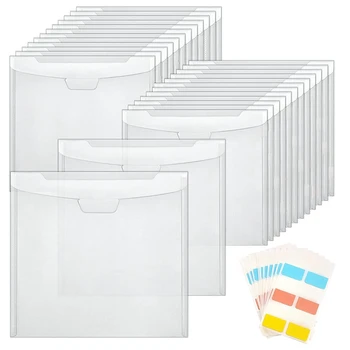 24 парче скрапбук хартия съхранение организатор скрапбук хартия съхранение прозрачен с 60 бр лепкави индексни раздели