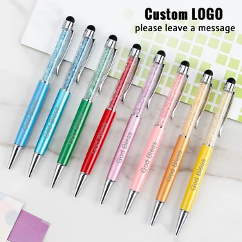 100pcs многоцветна химикалка изящна гел писалка мобилен телефон екран писалка подарък персонализирано лого реклама писалка студент канцеларски материали