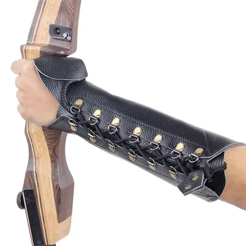  Висококачествен протектор за ръце от кравешка кожа Универсален предпазител за ръце за традиционен Recurve Bow Hunting Archery Accessories