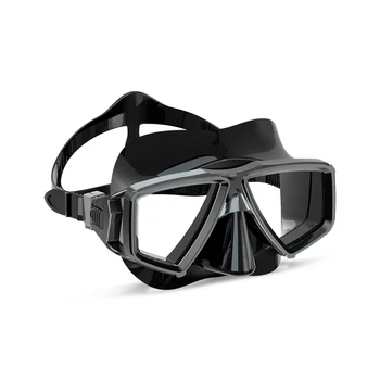 1 Piece Free Diving Силиконови водолазни очила Плуване за възрастни Защита на носа Защита на очите Външни спортни стоки Черно