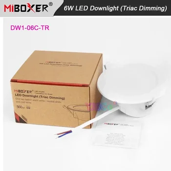  MiBoxer AC Triac RF + Push Dimmer контрол 220V 6W Triac затъмняване LED Downlight таван светлина, цветна температура превключен бутон