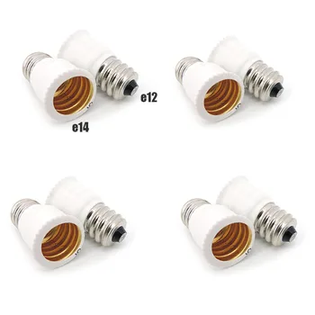 20pcs E12 до E14 до E12 цокъл LED светлина лампа адаптер крушка база държач цокъл чейнджър мощност притежателя конвертори монтаж конвертор
