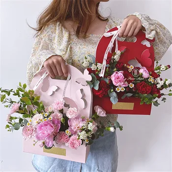 3D куха кутия за цветя на пеперуда, опаковъчни торби, домашен декор, Свети Валентин, Ден на майката, Приятелка, Подаръци за рожден ден