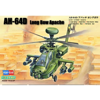 Hobbyboss 87219 1/72 САЩ AH-64D Apache Longbow въоръжен хеликоптер военни колекционерска играчка пластмасови събрание сграда модел комплект