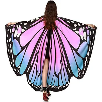 Дамски крила на пеперуда шал Хелоуин костюм фея пикси парти нос