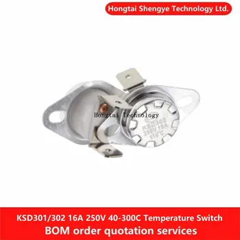 KSD301 / 302 температурен сензор 190/195/200/210/220/230/240/250/260/270/280/300 градуса 16A 250V температурен превключвател термостат