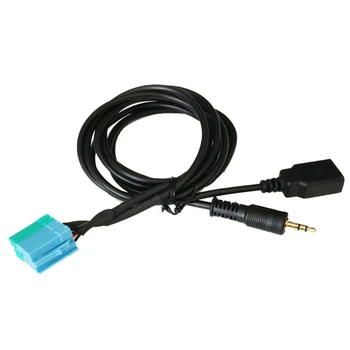 Car Input Media Data Wire Car 3.5mm адаптер Aux + USB