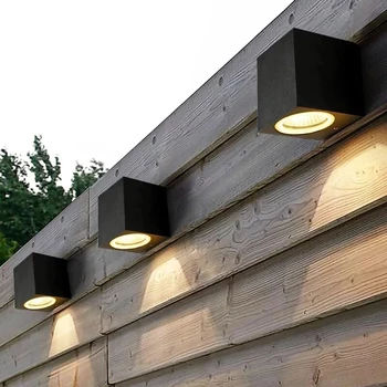 5W/10W LED алуминиева стенна лампа Веранда светлина стена Sconce площад открит водоустойчива стена светлина градина светлини модерни стенни светлини