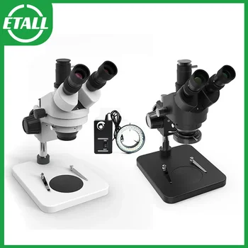 kailiwei 7-45X непрекъснато увеличение стерео оптичен тринокулярен микроскоп за мобилен телефон motheroard ic чипове ремонт