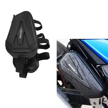 За BMW Yamaha HONDA мотоциклет 2PCS EVA водоустойчива задна седалка странична чанта за съхранение на пътни замърсявания, устойчиви на улични велосипеди аксесоари чанти