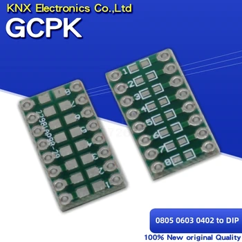 10pcs 0805 0603 0402 към DIP PCB трансферна платка DIP Pin Board Pitch Adapter keysets