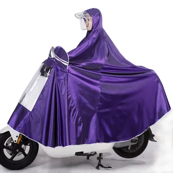 Електрически мотоциклет дъждобран един човек двойно лице мъже жени увеличени удебелени електрически велосипеди възрастен езда дъждобран