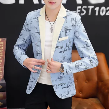 Мъжко палто пролет 2023 нова мода висококачествен тънък костюм за свободното време мъжки корейски версия на тенденцията тънък красив малък костюм отгоре